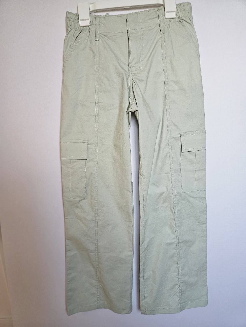 Art Class Girls Sage Green Utility Cargo Pants Elastic Waist Size L 10-12 NWOT
